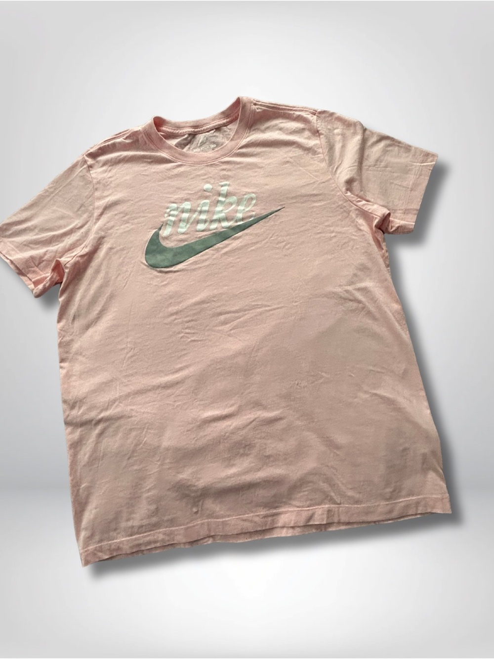 Nike Light Pink Short-Sleeve Tee with Mint Logo